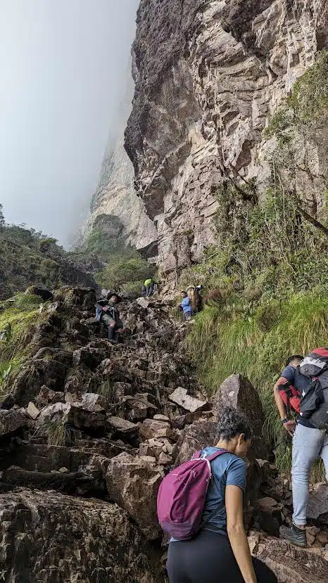 Dans la rampe du Roraima