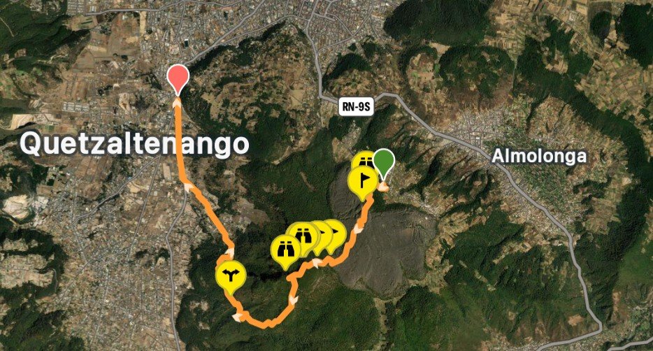 itineraire volcan quemado Wikiloc